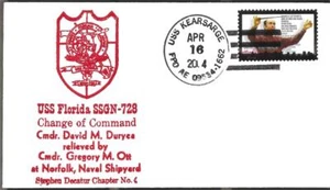 FLORIDA (SSGN-728) 16 April 2004 Change of Command Cacheted Cover - Picture 1 of 1