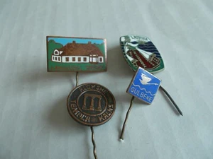 Latvia/Latvian souvenirs - vintage metal pins, mixed 4 items (LV cities/Latvija) - Picture 1 of 5