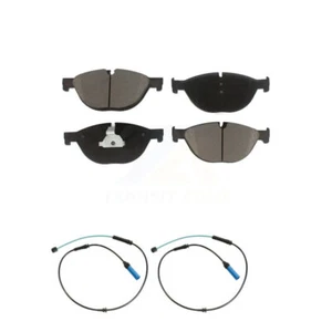 Ceramic Disc Brake Pads And Wear Sensor Pairs Front Kit For 2015 BMW 750i 750Li - Picture 1 of 2