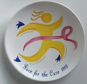 Susan G. Komen Race For The Cure 12.5" Serving Plate/Platter Ft Worth,Texas 1999 - Picture 1 of 2