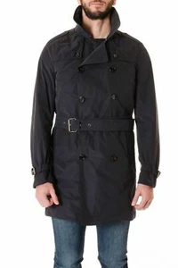 ALLEGRI Navy Belted Showerproof Trench Rain Coat Mac UK40 IT50 Made In Italy NEW - Picture 1 of 13