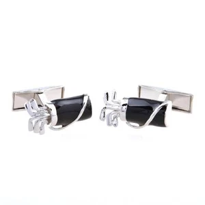 Golf Bag Clubs Golfer Pair Cufflinks Wedding Fancy Gift Box & Polishing Cloth - Picture 1 of 5