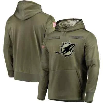 Sudadera con capucha térmica lateral Olive Miami Salute to Service para hombre Foto 1 de 4