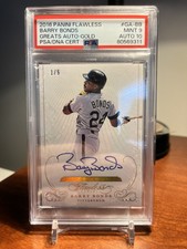 🔥💎POP 1!!  BARRY BONDS 2016 Flawless Gold  ON CARD AUTO #d 1/5 PSA 9/10 BEAUTY