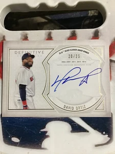 David Ortiz MLB Topps Definitive Auto 7T AL Silver Slugger Winner Boston Red Sox - Picture 1 of 2