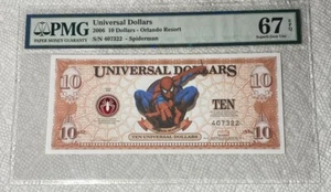 2006 $10 Spider-Man Orlando Universal Dollars PMG 67 EPQ - Picture 1 of 2