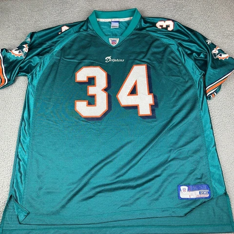 Vintage Reebok Miami Dolphins Ricky Williams #34 Jersey Green 2XL Cover