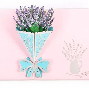 Lavender Pop Up Cards - Picture 1 of 9