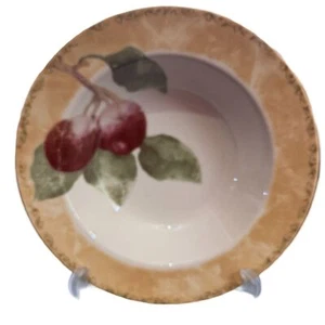 Cheri Blum 222 Quinto Cortland Borde Pasta Cuenco 9" Redondo Gres Ciruelas Toscana - Imagen 1 de 6