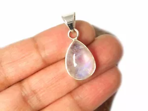 COLGANTE DE PIEDRAS PRECIOSAS 925 LUNSTONE plata esterlina - ¡En caja de regalo! - Imagen 1 de 6