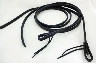 WEST COAST TACK Black Pair Hermann Oak Harness Leather Split Reins Water Ties Horse Tack Sizes