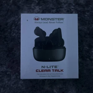 New Sealed-Monster N-Lite Clear Talk Wireless Earbuds Bluetooth 5.3 for Sport - Picture 1 of 4