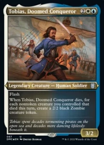 Tobias, Doomed Conqueror x4 4x FOIL ETCHED Commander Dominaria United NM MTG - Picture 1 of 1