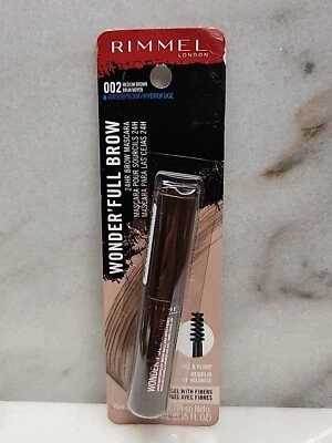 Máscara de pestañas Rimmel Wonder'Full Brow 24 horas #002 - marrón medio impermeable... Foto 1 de 2