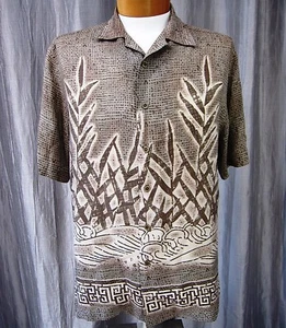 REUNION Menswear 100% Silk Men's Short Sleeve Casual Shirt Size M Medium 140 - Picture 1 of 8