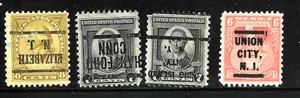 4 INVERTED Precancels 6 7 8 Cent Washington Bicentennial 1932 US 31B71 - Picture 1 of 3