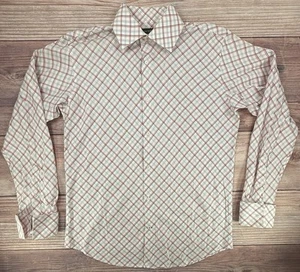 Camisa Banana Republic Para Hombre Grande Puño Francés Blanca Roja Abotonada Manga Larga - Imagen 1 de 11