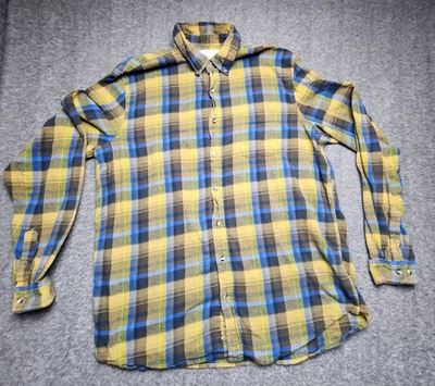 Camisa Northcrest Outdoors Franela Para Hombre XL Alta Azul y Marrón A Cuadros Abotonada Foto 1 de 4