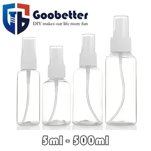 5ml-500ml Plastic Transparent Spray Bottle Refillable Small Travel Mist Empty - Picture 1 of 29