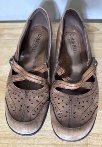 Cobb Hill Shoes Womens 8.5 M Pearl Casual Mary Jane Flats CAG18AL  Brown Leather - Picture 1 of 8