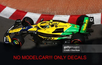 missing decal Mclaren MCL38 Norris Piastri Bburago Spark 1/43 F1 Monaco GP 2024