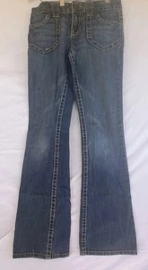 Aeropostale Hailey Skinny Flare Damen Blue Jeans Größe 0 Short Stretch - Bild 1 von 8