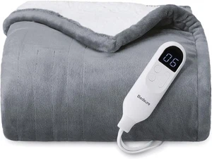 Bedsure Heizdecke Überwurf - Schnelle Heizung Elektrischer Überwurf, 01 - Grau - Bild 1 von 9