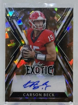 2023 LEAF EXOTIC ROOKIE CARSON BECK AUTO #2/2 DEER CRYSTALS - Image 1 of 2