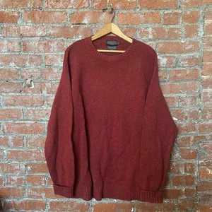 Pendleton 100% Shetland Wool Sweater Men’s XL Pullover Vintage Red - Picture 1 of 3