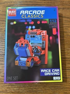 NEW BLOCK TECH ARCADE CLASSICS - RACE CAR DRIVING - Building Block Set 112 Piece - Picture 1 of 2