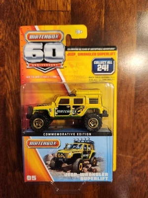 Jeep Wrangler Superlift 2012 60ª edición conmemorativa #05 Matchbox amarillo Foto 1 de 2