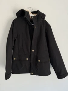 London Fog Girl's Trench Coat Parka Black M (10-12) Dress Button-up Jacket - Picture 1 of 4
