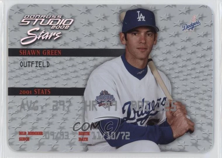 2002 Donruss Studio Stars Shawn Green #SS-34 - Image 1 of 2
