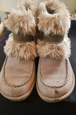 Botines de invierno para mujer Bass Durango gamuza topo piel sintética sin usar, puntera talla 7 M Foto 1 de 4