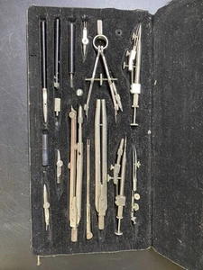 Vintage Soviet Drawing Instruments Set Gotovalnya Moskow Tools Of Drawing - Picture 1 of 18
