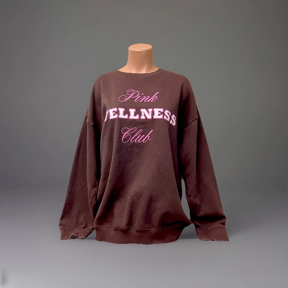 Moletom Victoria’s Secret rosa oversized G marrom - Imagem 1 de 1