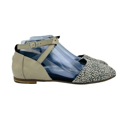 Toms Shoes Womens Size 9.5 Polka Dot D'Orsay Flats Heels Ankle Strap Buckle - Image 1 of 4