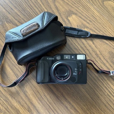 Antiga Câmera de Filme Canon Sure Shot Tele 35mm Lente 40/70mm Compacta Point & Shoot - Imagem 1 de 4