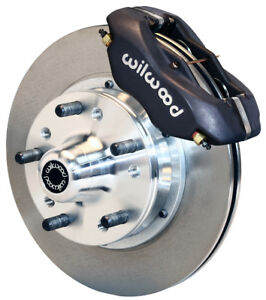 WILWOOD DISC BRAKE KIT,FRONT,61-72 DODGE A-BODY W/9" DRUMS,11",BLACK CALIPERS