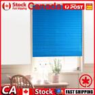 Self-Adhesive Pleated Blinds Half Blackout Window Curtains Blue (60x150cm) CA