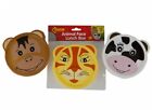 Animal Face Plastic Hard Lunchbox Small Round Sandwich Box - Cow, Lion, Monkey