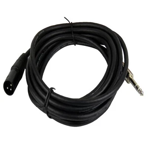 Cable macho XLR de 15 pies (4,5 M) de 3 pines a cable de audio estéreo blindado de 6,35 mm 1/4" - Imagen 1 de 12