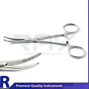 Surgical Kelly Locking Clamp Forceps Curved Hemostat 14cm Artery Tooth Forceps - Picture 1 of 3