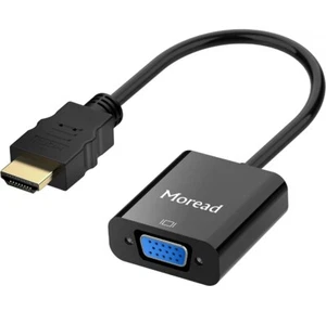 HDMI to VGA Gold-Plated HDMI to VGA Adapter (Male to Female) for Computer BLACK - Picture 1 of 8