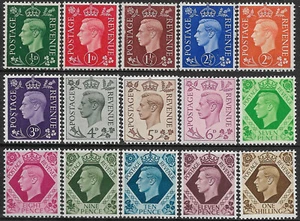 GB GVI 1937-47 set sg 462-75 MH KGVI Definitives - Picture 1 of 2