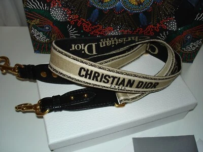 CHRISTIAN DIOR  verstellbarer Trageriemen/Schultergurt schwarz-beige / KP 890,- - Bild 1 von 4