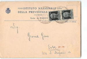 15508 02 LUOGOTENENZA I.N.P.S. PADOVA X ESTE - COPPIA 60 CENT. IMPERIALE VITTORI - Picture 1 of 2