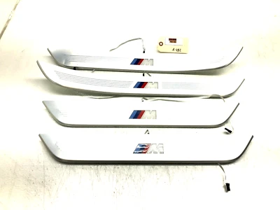 BMW 740i 750i G12 M-SPORT 2016-2022 umbral de puerta juego de 4 placas de desgaste OEM Foto 1 de 4