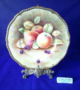 Coalport Handpainted Fallen Fruit Pattern Cabinet Plate By Sergeant - Picture 1 of 8