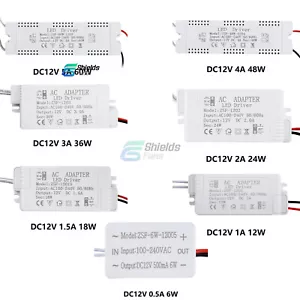 100-240AC to DC12V Voltage Converter Transformer Power Supply LED Driver Adapter - Picture 1 of 31